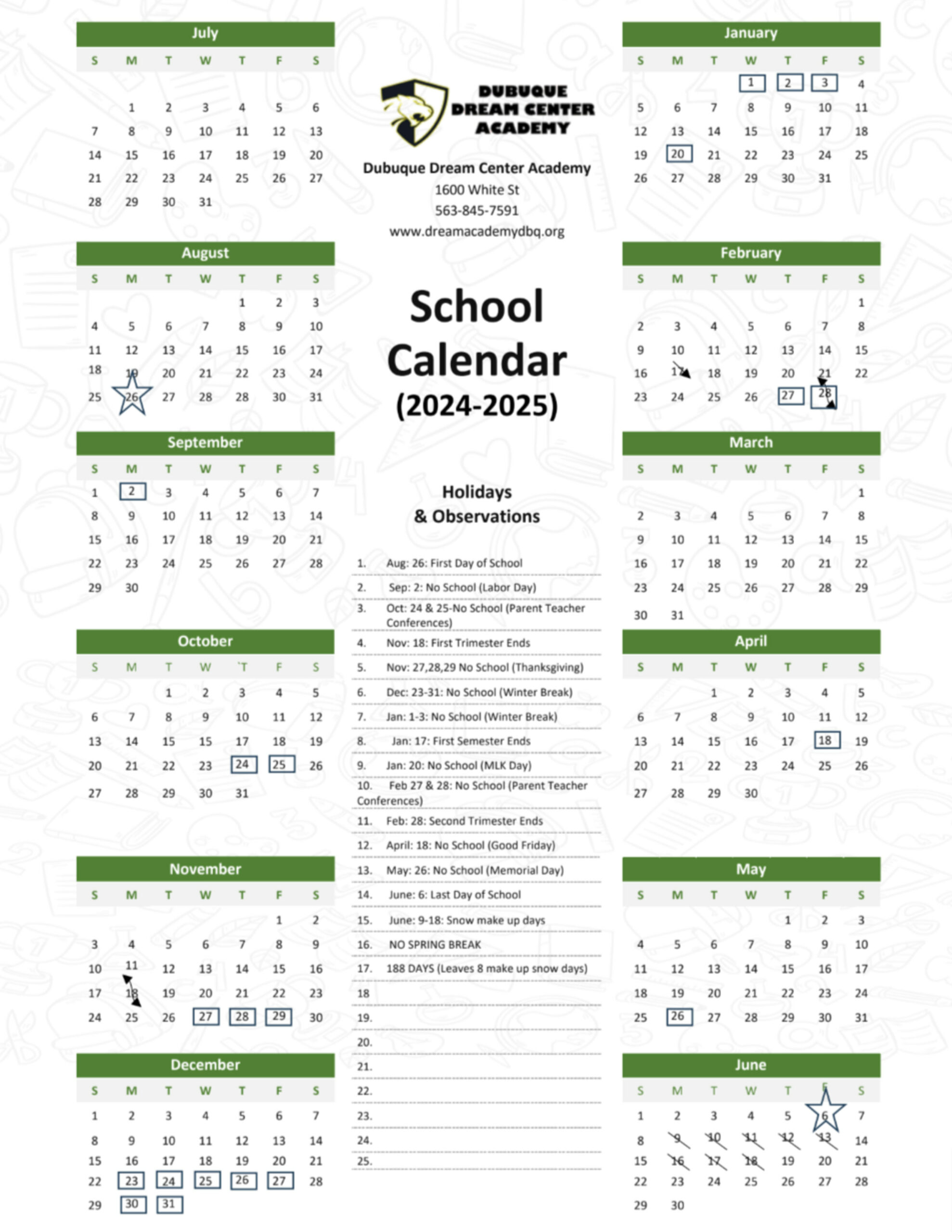 Dubuque Schools Calendar 2025 Jen Miguela